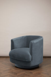 Cleo Swivel Chair – Arctic Blue