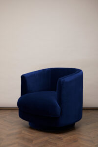Cleo Swivel Chair – Midnight Blue