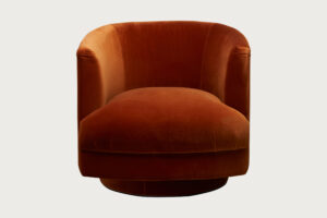 Cleo Swivel Chair – Retro Orange