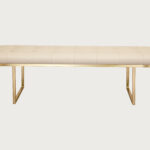 Fiona Bench – Light Beige Leather