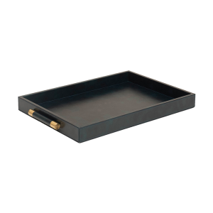 Luca Leather Tray Large – Blue