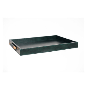 Luca Leather Tray Large – Green