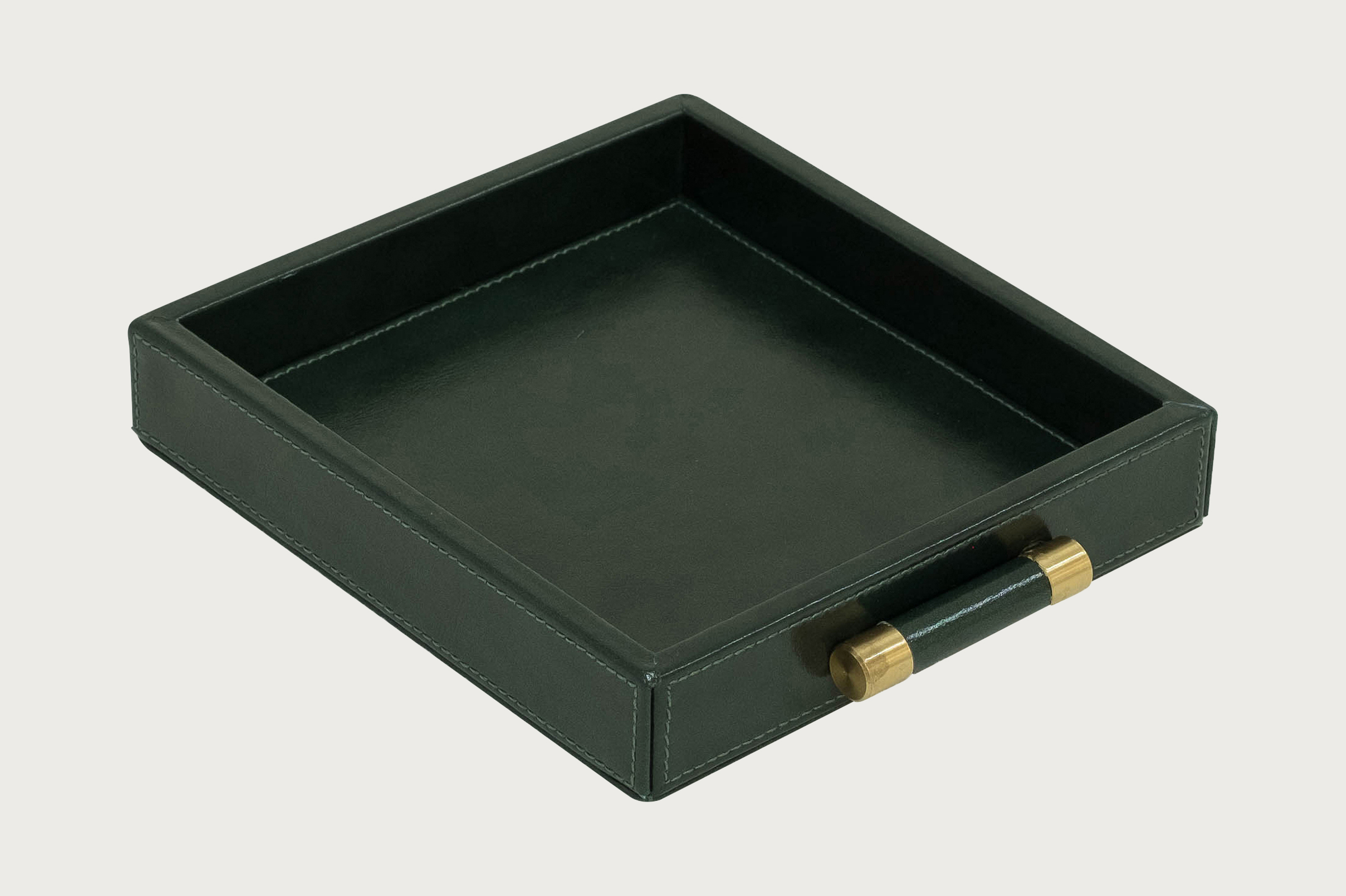 Luca Leather Tray Small – Green