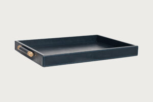 Luca Leather Tray Large – Blue
