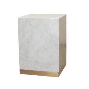 Quebec Side Table – White Carrara Marble