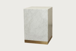 Quebec Side Table – White Carrara Marble