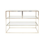 Shelby Console Table – Polished Brass